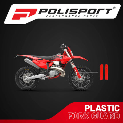 Polisport Fork Guards for GasGas EX/F 2022-2023, EC/F/MC/F 2021-2023, Durable Plastic Motorcycle Fork Protectors, Red