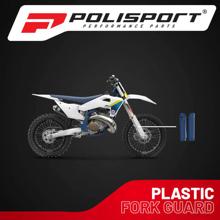 Polisport Fork Guards for Husqvarna TE/FE 2016-2023 | Blue Durable Polypropylene Enduro Bike Fork Protectors, OEM-Quality Replica