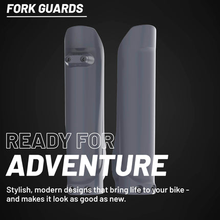 Polisport Fork Guards for Husqvarna TE/FE 2016-2023 | Nardo Grey Durable Polypropylene Enduro Bike Fork Protectors, OEM-Quality Replica
