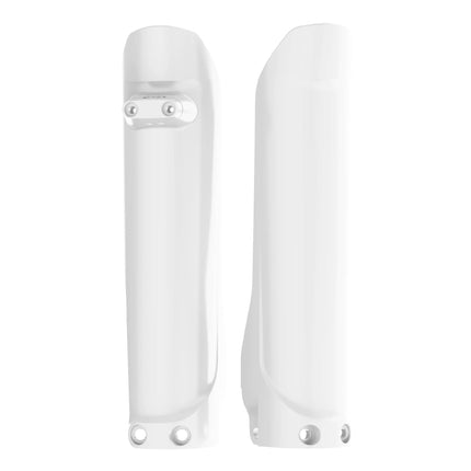 Polisport Fork Guards for Husqvarna TE/FE 2016-2023 | White Durable Polypropylene Enduro Bike Fork Protectors, OEM-Quality Replica