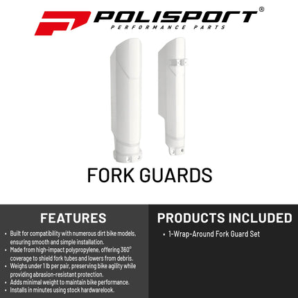 Polisport Full Wrap Fork Guards for KTM EXC/SX/XC 125-500 Models 2008-2025 - Durable Plastic 360