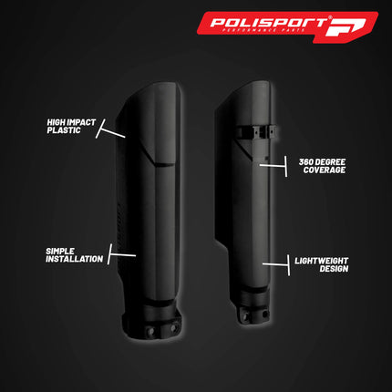 Polisport Full Wrap Fork Guards for KTM EXC/SX/XC 125-500 Models 2008-2025 - Durable Plastic 360