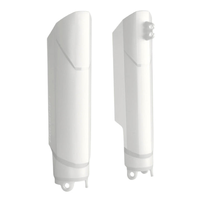 Polisport Fork Guard FWA for Honda CRF250R/450R/RX 2019-2024 | High-Impact Polypropylene, OEM Fit, White, Full Wrap Motocross Fork Protection