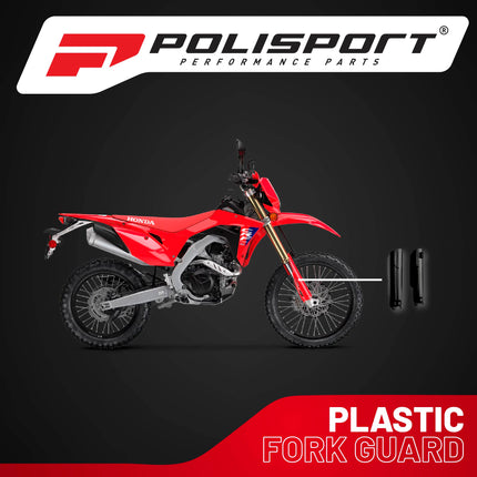 Polisport Fork Guard FWA for Honda CRF250R/450R/RX 2019-2024 | High-Impact Polypropylene, OEM Fit, Black, Full Wrap Motocross Fork Protection