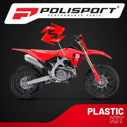 Polisport Radiator Scoops - Red Panels for Honda CRF 450R (2005-2008) - OEM Fit, Glossy Finish, Lightweight & Impact-Resistant, Easy Installation