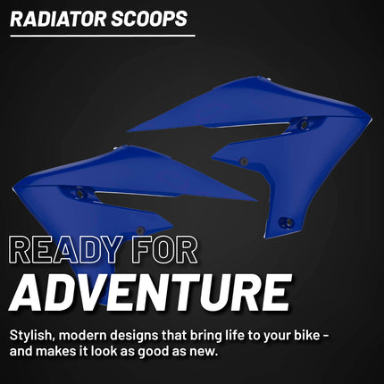 Polisport Radiator Scoops Blue Panels for Yamaha YZ 250FX/WR 250F (2020-24) YZ 450F (2018-22)  WR 450F (2019-24)  YZ 250F/450FX/WR 450F (2019-23) OEM Fit, Glossy Finish, Lightweight & Impact-Resistant