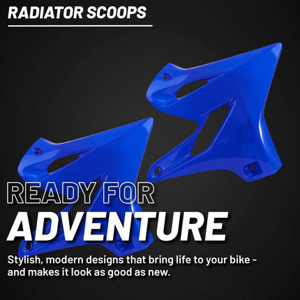 Polisport Radiator Scoops - Blue Panels for Yamaha YZ 125X/250X (2017-2023) Yamaha YZ 125/250 (2015-2021) - OEM Fit, Glossy Finish, Lightweight & Impact-Resistant, Easy Installation