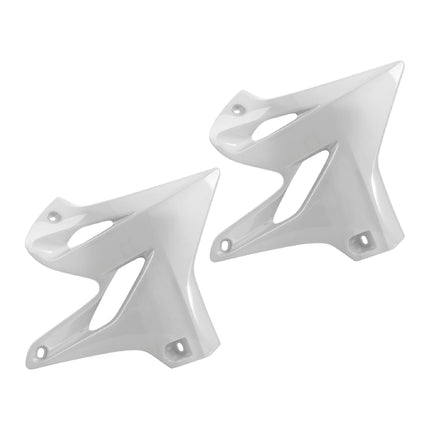 Polisport Radiator Scoops - White Panels for Yamaha YZ 125X/250X (2017-2023) Yamaha YZ 125/250 (2015-2021) - OEM Fit, Glossy Finish, Lightweight & Impact-Resistant, Easy Installation