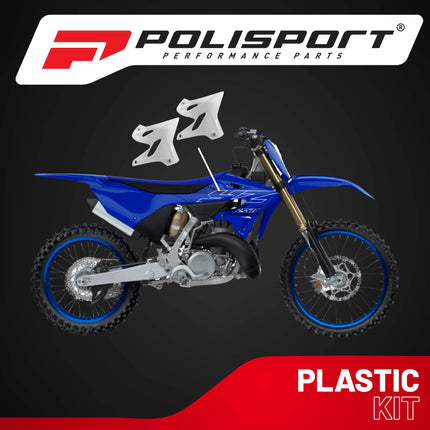 Polisport Radiator Scoops - White Panels for Yamaha YZ 125X/250X (2017-2023) Yamaha YZ 125/250 (2015-2021) - OEM Fit, Glossy Finish, Lightweight & Impact-Resistant, Easy Installation