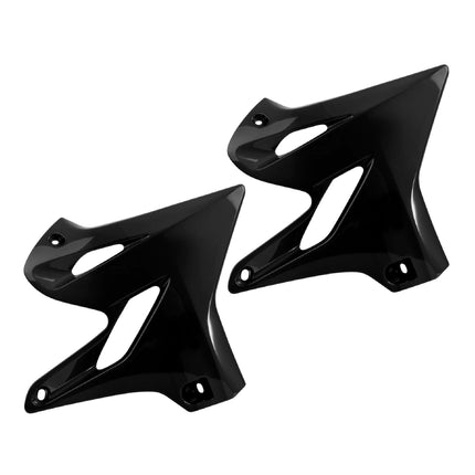 Polisport Radiator Scoops - Black Panels for Yamaha YZ 125X/250X (2017-2023) Yamaha YZ 125/250 (2015-2021) - OEM Fit, Glossy Finish, Lightweight & Impact-Resistant, Easy Installation