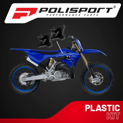 Polisport Radiator Scoops - Black Panels for Yamaha YZ 125X/250X (2017-2023) Yamaha YZ 125/250 (2015-2021) - OEM Fit, Glossy Finish, Lightweight & Impact-Resistant, Easy Installation