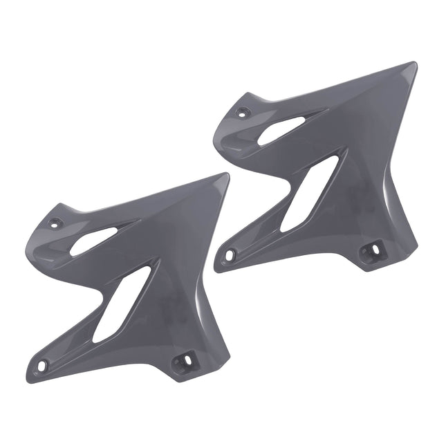 Polisport Radiator Scoops - Nardo Grey Panels for Yamaha YZ 125X/250 (2002-2021) - OEM Fit, Glossy Finish, Lightweight & Impact-Resistant, Easy Installation