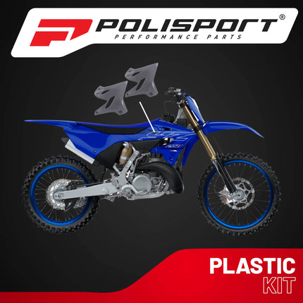 Polisport Radiator Scoops - Nardo Grey Panels for Yamaha YZ 125X/250 (2002-2021) - OEM Fit, Glossy Finish, Lightweight & Impact-Resistant, Easy Installation
