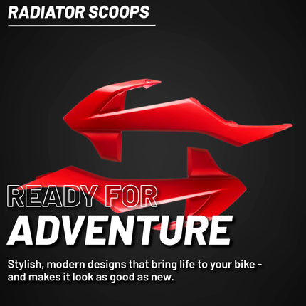Polisport Radiator Scoops - Red Panels for GasGas MC 65 (2021-2023) - OEM Fit, Glossy Finish, Lightweight & Impact-Resistant, Easy Installation