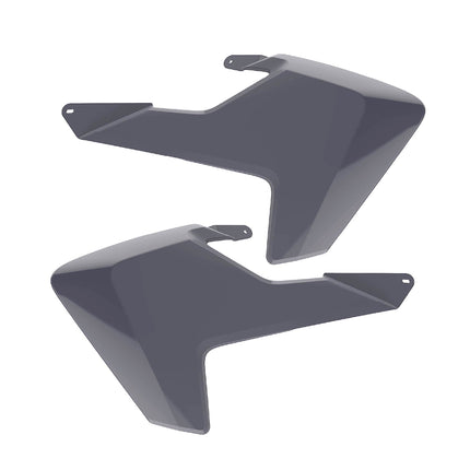 Polisport Radiator Scoops - Nardo Grey Panels for Husqvarna FC/TC/FE/TE/FX/TX (2016-2018) - OEM Fit, Glossy Finish, Lightweight & Impact-Resistant, Easy Installation