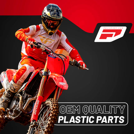 Polisport Motocross (MX) Replica Plastics Side Panels for Honda CRF 250R (2018-21),250RX (2019-21),450R/RX (2017-20) Dirt Bike - OEM Quality, Durable, Flexible & Perfect Fit - Red