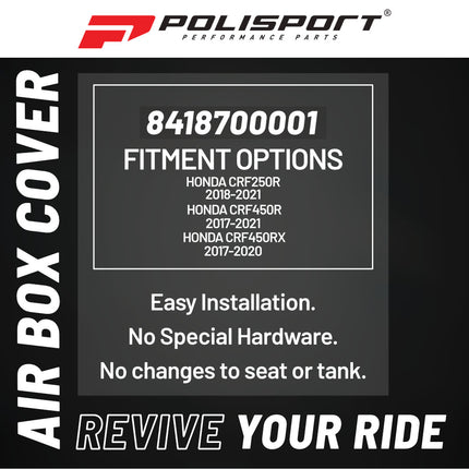 Polisport Red Airbox Covers for Honda CRF | CRF250R (18-21), CRF450R (17-21), CRF450RX (17-20) | OEM Fit & Durable DGP Plastic