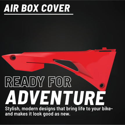 Polisport Red Airbox Covers for Honda CRF | CRF250R (18-21), CRF450R (17-21), CRF450RX (17-20) | OEM Fit & Durable DGP Plastic