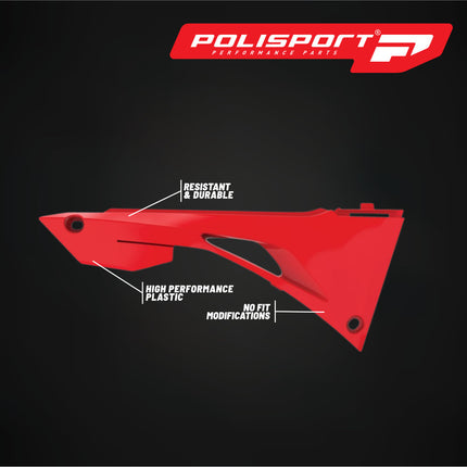 Polisport Red Airbox Covers for Honda CRF | CRF250R (18-21), CRF450R (17-21), CRF450RX (17-20) | OEM Fit & Durable DGP Plastic