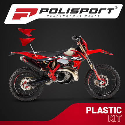 Polisport Motocross (MX) Replica Plastics Side Panels for Rieju MR Pro 300i (2026) Dirt Bike - OEM Quality, Durable, Flexible & Perfect Fit - Red