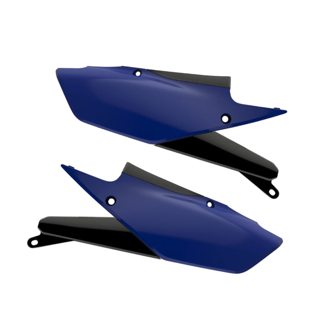 Polisport Motocross (MX) Replica Plastics Side Panels for Yamaha YZ 250FX/WR 250F (20-24), Side Panels Yamaha YZ 450F/FX/WR450F (18-24) Dirt Bike - OEM Quality, Durable, Flexible & Perfect Fit - Bl/Blk