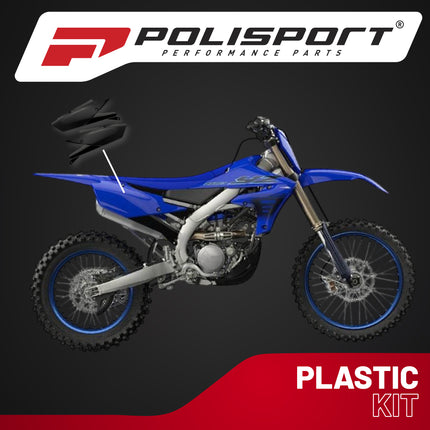 Polisport Motocross (MX) Replica Plastics Side Panels for Yamaha YZ 250FX/WR 250F (20-24), Side Panels Yamaha YZ 450F/FX/WR450F (18-24) Dirt Bike - OEM Quality, Durable, Flexible & Perfect Fit - Black