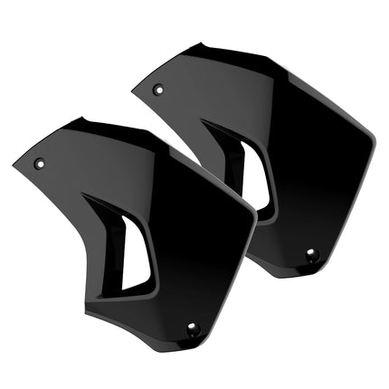 Polisport Radiator Scoops - Black Panels for Kawasaki KLR 650 Right (2008-2018) - OEM Fit, Glossy Finish, Lightweight & Impact-Resistant, Easy Installation