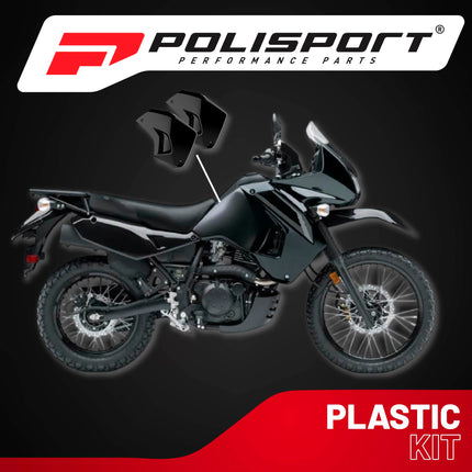 Polisport Radiator Scoops - Black Panels for Kawasaki KLR 650 Right (2008-2018) - OEM Fit, Glossy Finish, Lightweight & Impact-Resistant, Easy Installation