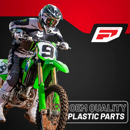 Polisport Radiator Scoops - Black Panels for Kawasaki KLR 650 Right (2008-2018) - OEM Fit, Glossy Finish, Lightweight & Impact-Resistant, Easy Installation