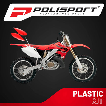 Polisport Motocross (MX) Restyling Side Panels for Honda CR125R (2002-2007) Dirt Bike - OEM Quality, Durable, Flexible & Perfect Fit - Red