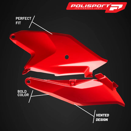 Polisport Motocross (MX) Replica Plastics Side Panels for GasGas MC 85 (2021-24) Dirt Bike - OEM Quality, Durable, Flexible & Perfect Fit - Red