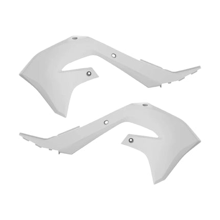 Polisport Radiator Scoops - White Panels for Kawasaki KX-F 450 (2019-2020) Kawasaki KX 250F (2021-2023) - OEM Fit, Glossy Finish, Lightweight & Impact-Resistant, Easy Installation
