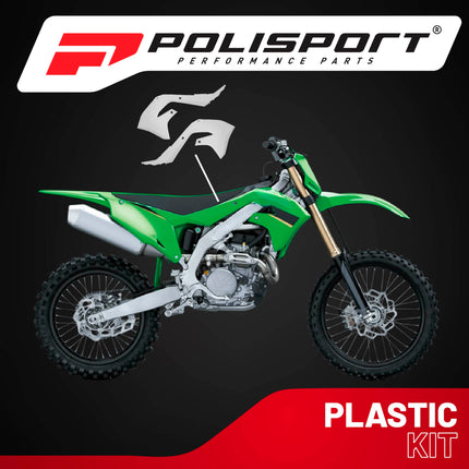 Polisport Radiator Scoops - White Panels for Kawasaki KX-F 450 (2019-2020) Kawasaki KX 250F (2021-2023) - OEM Fit, Glossy Finish, Lightweight & Impact-Resistant, Easy Installation