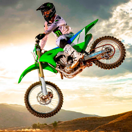 Polisport Radiator Scoops - White Panels for Kawasaki KX-F 450 (2019-2020) Kawasaki KX 250F (2021-2023) - OEM Fit, Glossy Finish, Lightweight & Impact-Resistant, Easy Installation