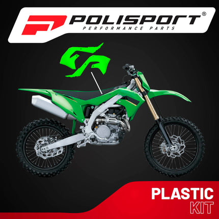 Polisport Radiator Scoops - Green Panels for Kawasaki KX 450 (2019-2023) Kawasaki KX 250 (2021-2024) - OEM Fit, Glossy Finish, Lightweight & Impact-Resistant, Easy Installation