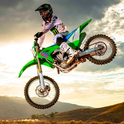 Polisport Motocross (MX) Replica Plastics Side Panels for Kawasaki KX 250F (2021-24), KX 450F (2019-23) Dirt Bike - OEM Quality, Durable, Flexible & Perfect Fit - White