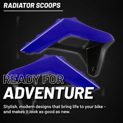 Polisport Radiator Scoops - Blue/Black Panels for Sherco SC/SC-F (2019-2023) Sherco SE/SEF (2017-2024) - OEM Fit, Glossy Finish, Lightweight & Impact-Resistant, Easy Installation
