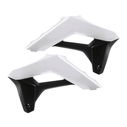 Polisport Radiator Scoops - White/Black Panels for Sherco SC/SC-F (2019-2023) - OEM Fit, Glossy Finish, Lightweight & Impact-Resistant, Easy Installation
