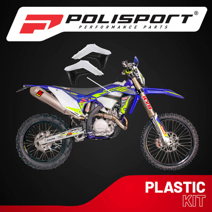 Polisport Radiator Scoops - White/Black Panels for Sherco SC/SC-F (2019-2023) - OEM Fit, Glossy Finish, Lightweight & Impact-Resistant, Easy Installation