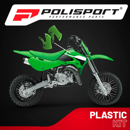 Polisport Radiator Scoops - Green Panels for Kawasaki KX125/250 (2005-2008) - OEM Fit, Glossy Finish, Lightweight & Impact-Resistant, Easy Installation