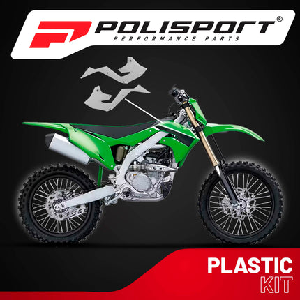 Polisport Radiator Scoops - White  Panels for Kawasaki KX125/250 (2003-2008) - OEM Fit, Glossy Finish, Lightweight & Impact-Resistant, Easy Installation