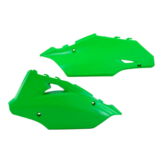 Polisport Motocross (MX) Replica Plastics Side Panels for Kawasaki KX125 (2003-05), KX 250 (2003-07) Dirt Bike - OEM Quality, Durable, Flexible & Perfect Fit - Green