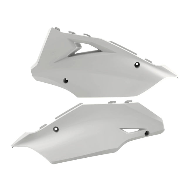 Polisport Motocross (MX) Replica Plastics Side Panels for Kawasaki KX125, KX 250,kx 450 (2003-08) Dirt Bike - OEM Quality, Durable, Flexible & Perfect Fit - White