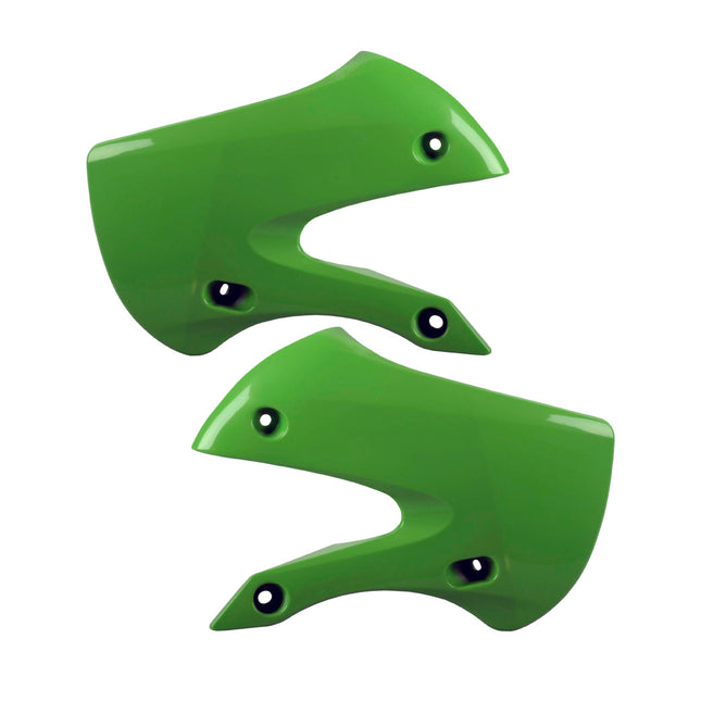 Polisport Radiator Scoops - Green Panels for Kawasaki KX 65 (2000-2024) Kawasaki KLX 110 (2002-2009) - OEM Fit, Glossy Finish, Lightweight & Impact-Resistant, Easy Installation
