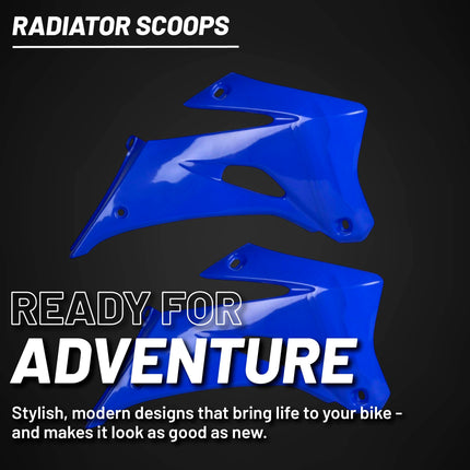 Polisport Radiator Scoops - Blue Panels for Yamaha WR 450F (2007-2011) Yamaha WR 250F (2007-2014) - OEM Fit, Glossy Finish, Lightweight & Impact-Resistant, Easy Installation