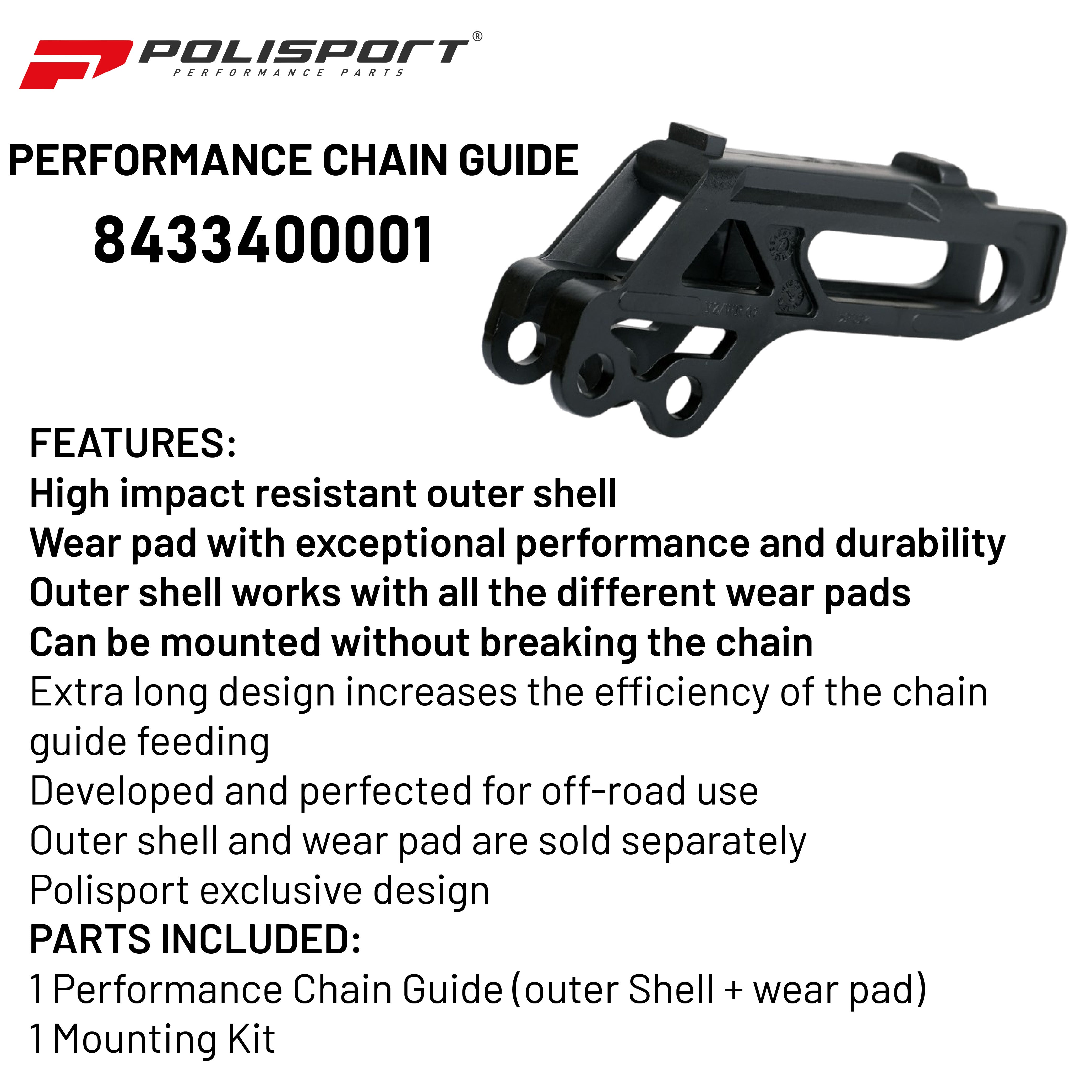 Polisport Chain Guide Yamaha YZ & YZ-X/FX (Various 125/250/450 Models 2008-2025)