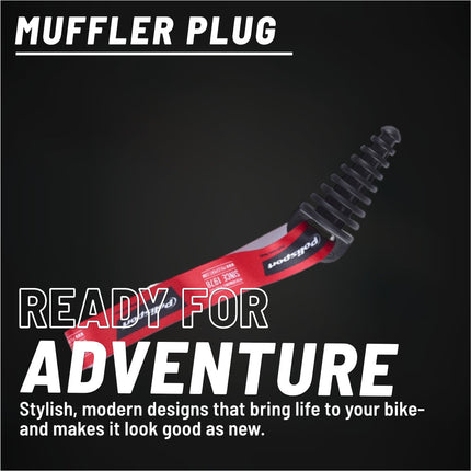 Polisport Muffler Plug - 2-Stroke Exhaust Seal for Dirt Bikes & Off-Road Motorcycles - Prevents Water & Debris During Cleaning and Transport