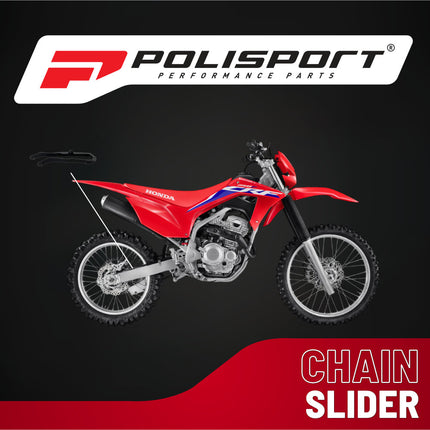 Polisport Motocross Motorcycles (MX) Chain Slider for Honda CR125/250 (2002-2007), CRF250R (2004-2009), CRF450R (2002-2008) - OEM Quality TPU Chain Slider, Durable, Easy to Install, Black