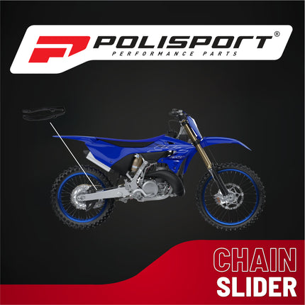 Polisport Motocross Motorcycles (MX) Chain Slider for Yamaha YZ125 YZ250 YZ250F YZ450F WR250F WR450F YZ125X YZ250X - Fits Various 125cc 250cc 450cc Models (2008-2025) - Dirt Bikes, Black