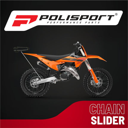 Polisport Motocross Motorcycles (MX) Chain Slider for KTM XC-F (2007) EXC-F/XC-W/XCF-W/XC (2006-2007) EXC (1998-07) SX (1998-2006) - OEM Quality for Superior Fit & Durable Protection - Black